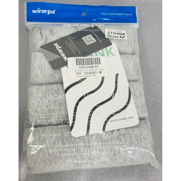 wirarpa 4 pack High Waist Full Coverage Cotton Briefs Underwear Gray Medium - Picture 13 of 13